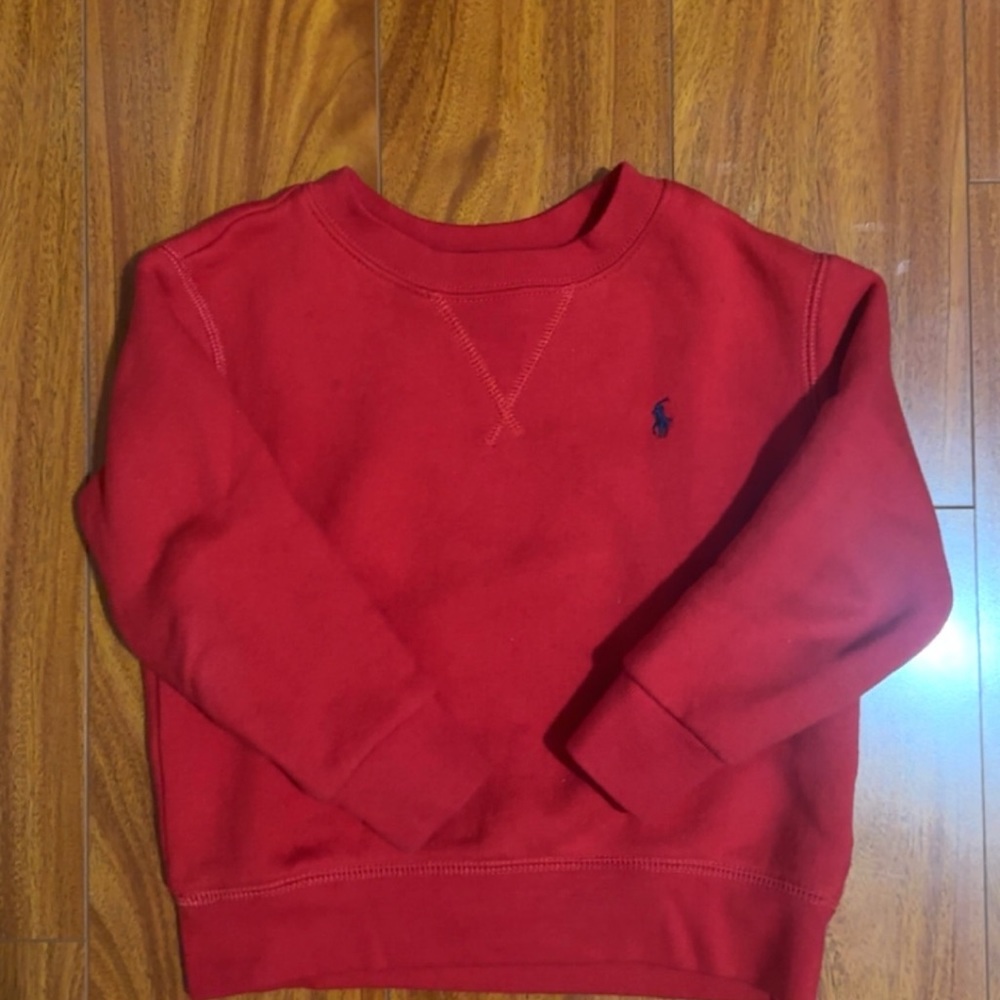 RED POLO RALPH LAUREN SWEATSHIRT Sz 3T